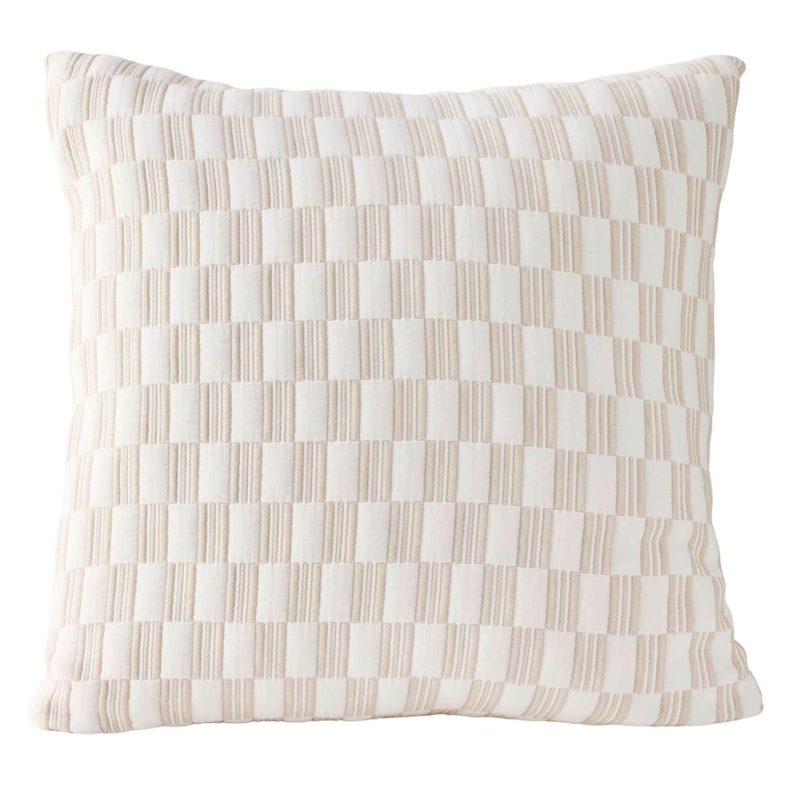 Set of 2 Sand Shell & Cloud White Euro Pillow Shams