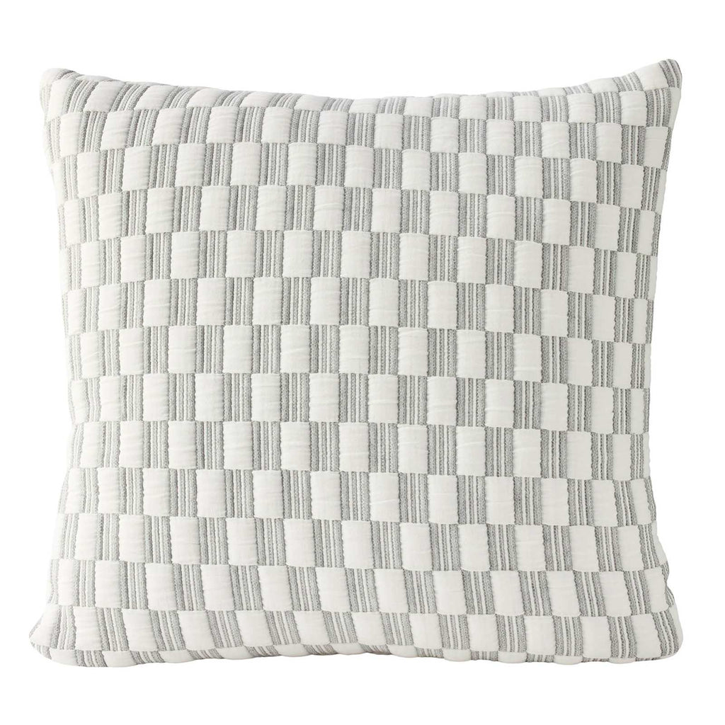 Set of 2 Griffin Grey & Cloud White Euro Pillow Shams