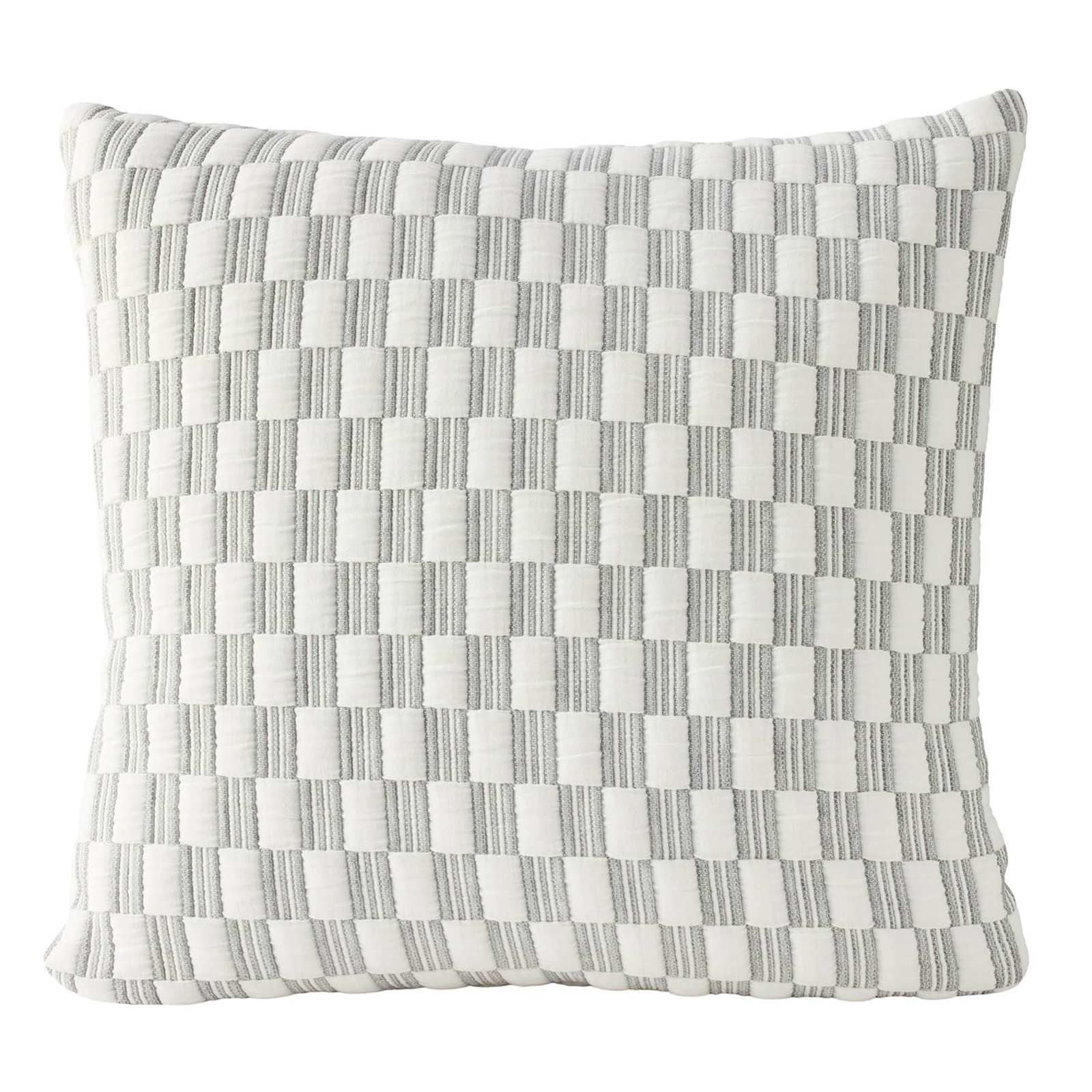 Set of 2 Griffin Grey & Cloud White Euro Pillow Shams