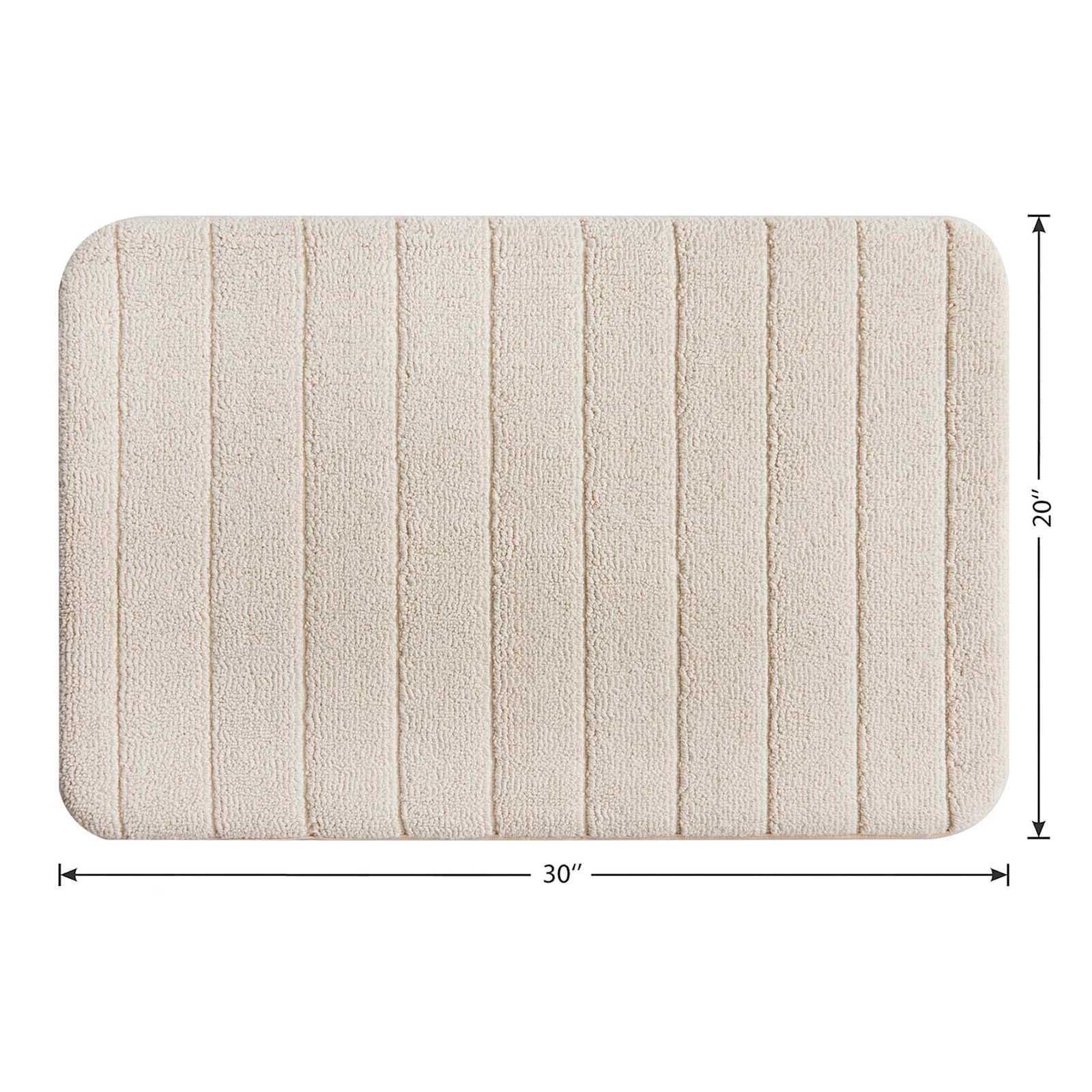 Sandshell Cotton Memory Foam Bath Rug, 20x30