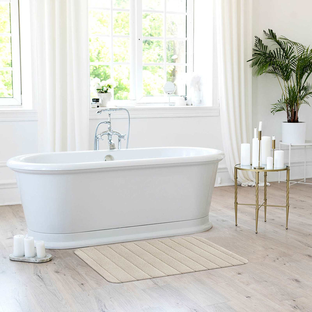 Sandshell Cotton Memory Foam Bath Rug, 20x30