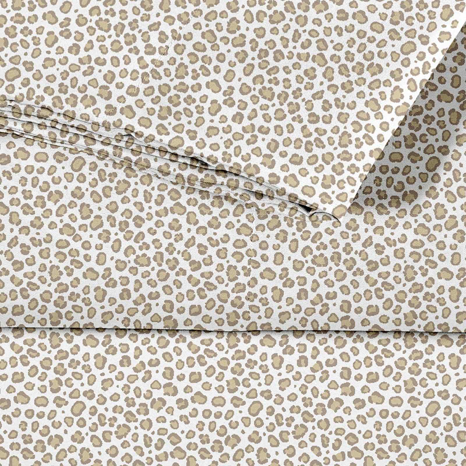 Leopard Cooling Microfiber Sheet Set, King
