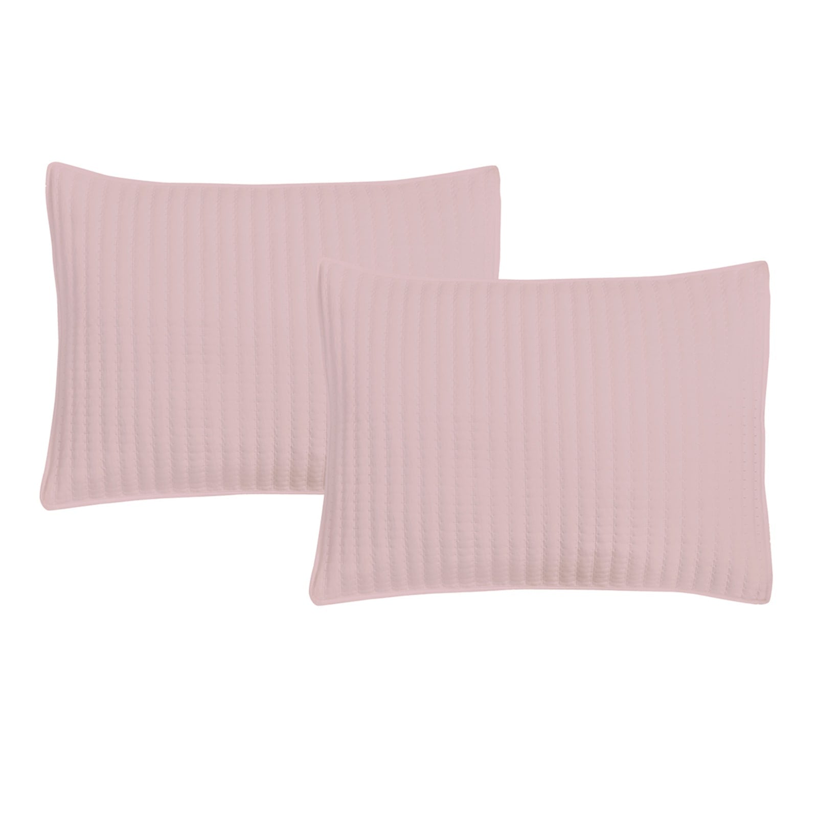 3-Piece Pale Mauve Washed Microfiber Quilt Set, Full/Queen
