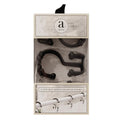 12-Piece Black Double Sided Roller Shower Hooks