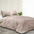3-Piece Brown Tufted Comforter Set, Queen