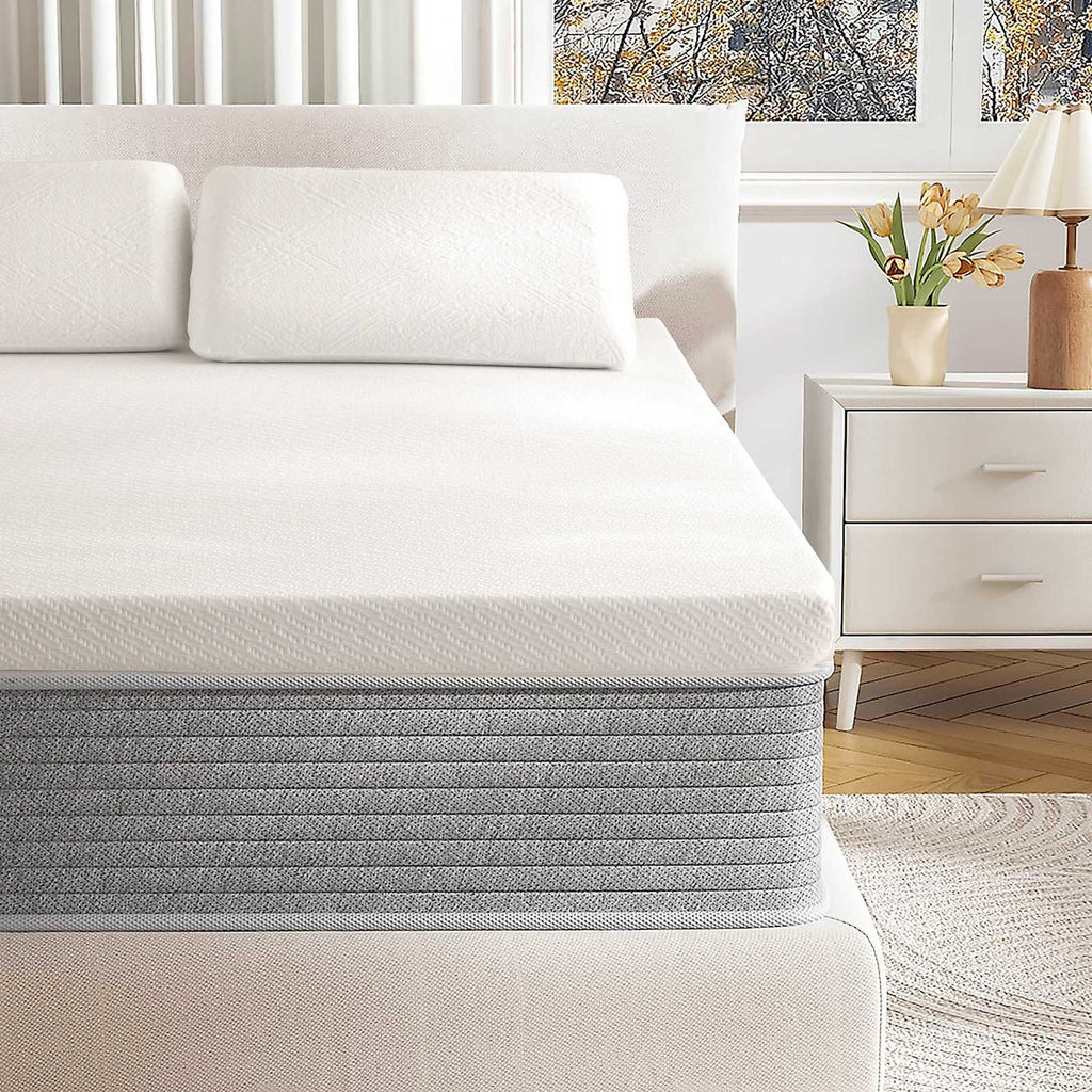 3" Ultra Cooling Gel Memory Foam Mattress Topper with Cover