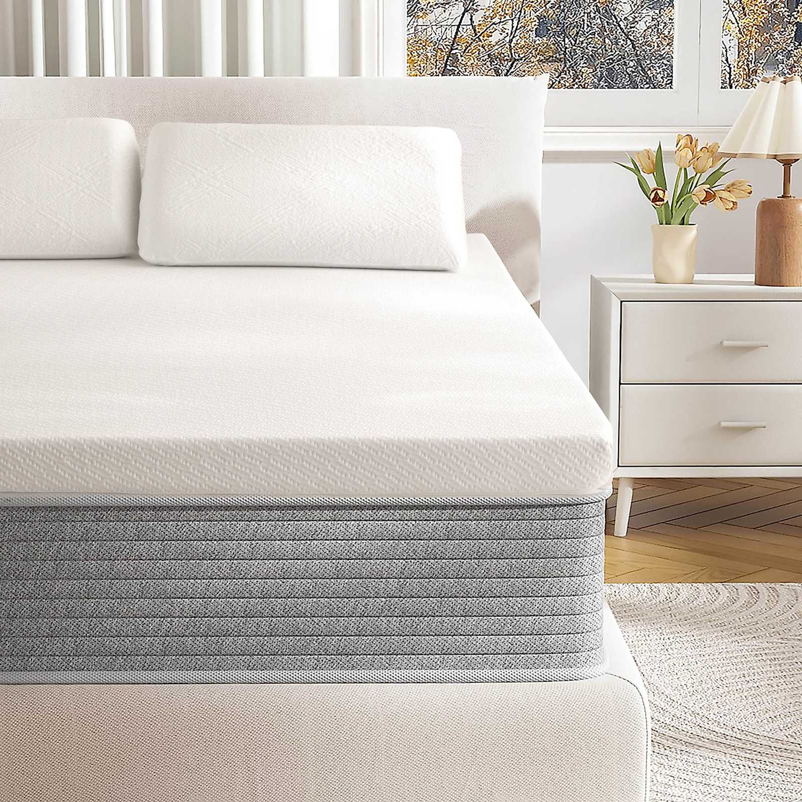 3" Ultra Cooling Gel Memory Foam Mattress Topper with Cover