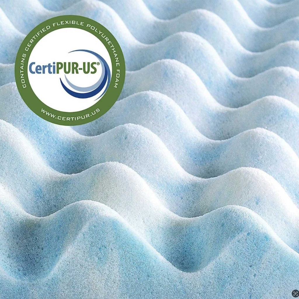 1.5" Cooling Swirl Gel Memory Foam Mattress Topper