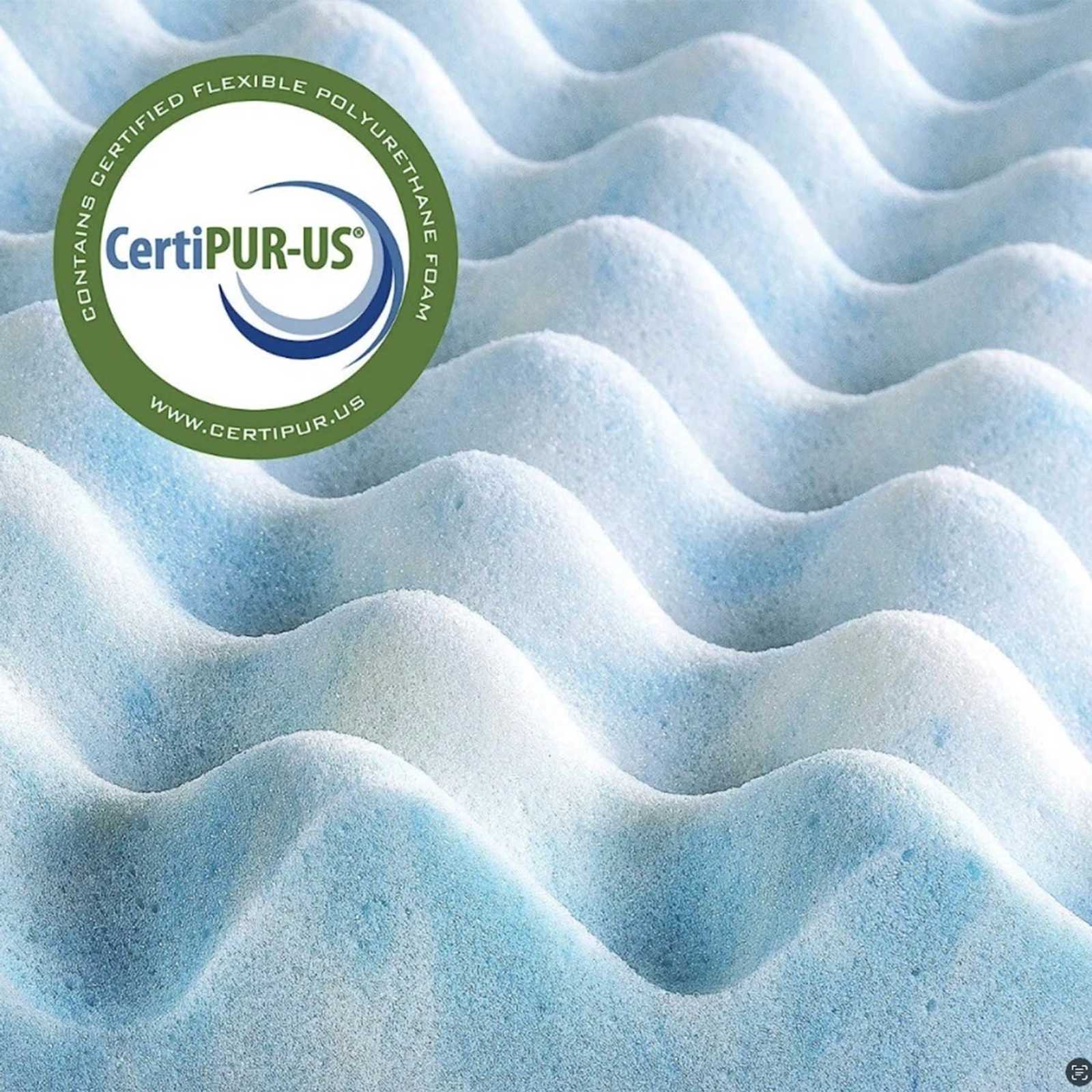 1.5" Cooling Swirl Gel Memory Foam Mattress Topper