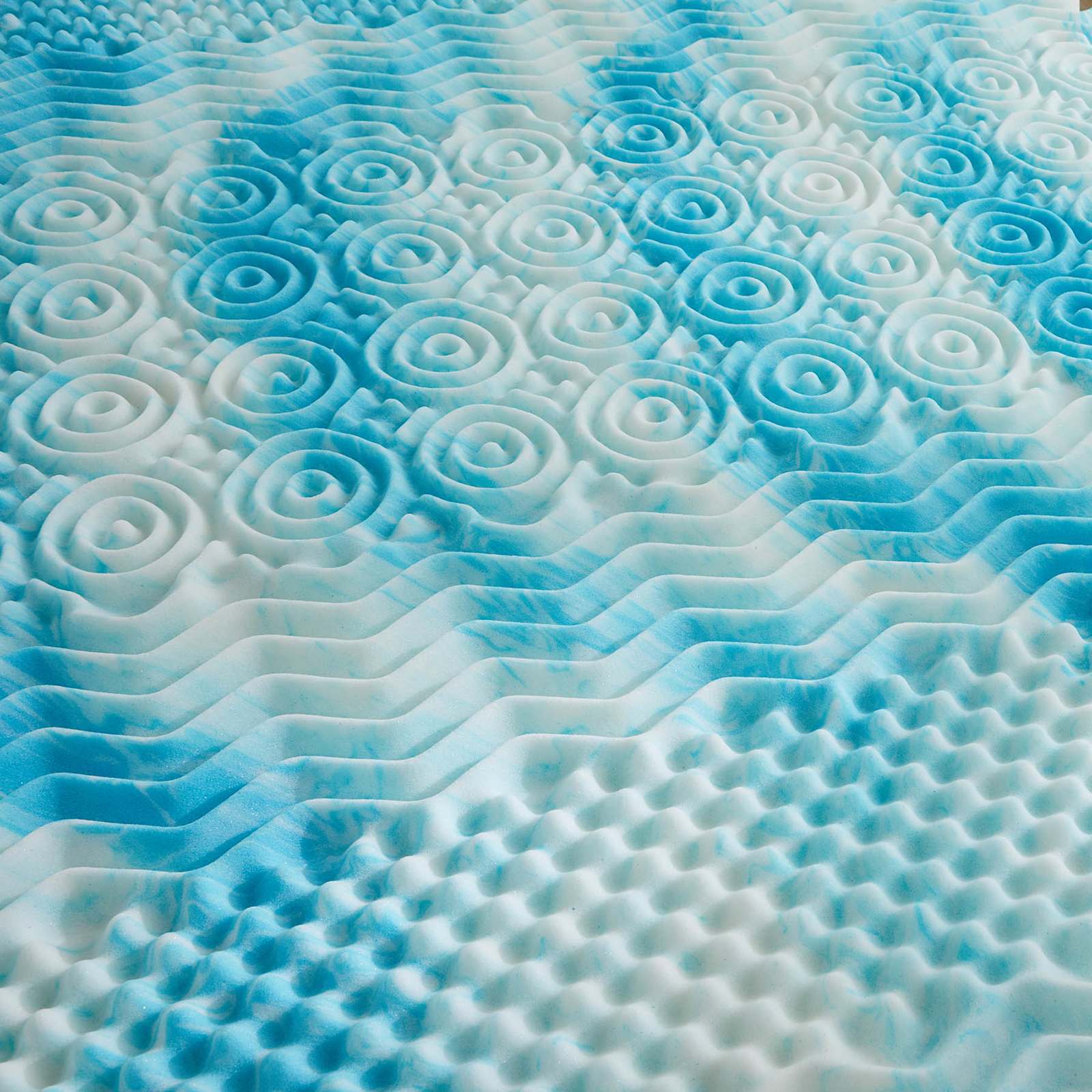 2.5" 7-Zone Cooling Gel Memory Foam Mattress Topper