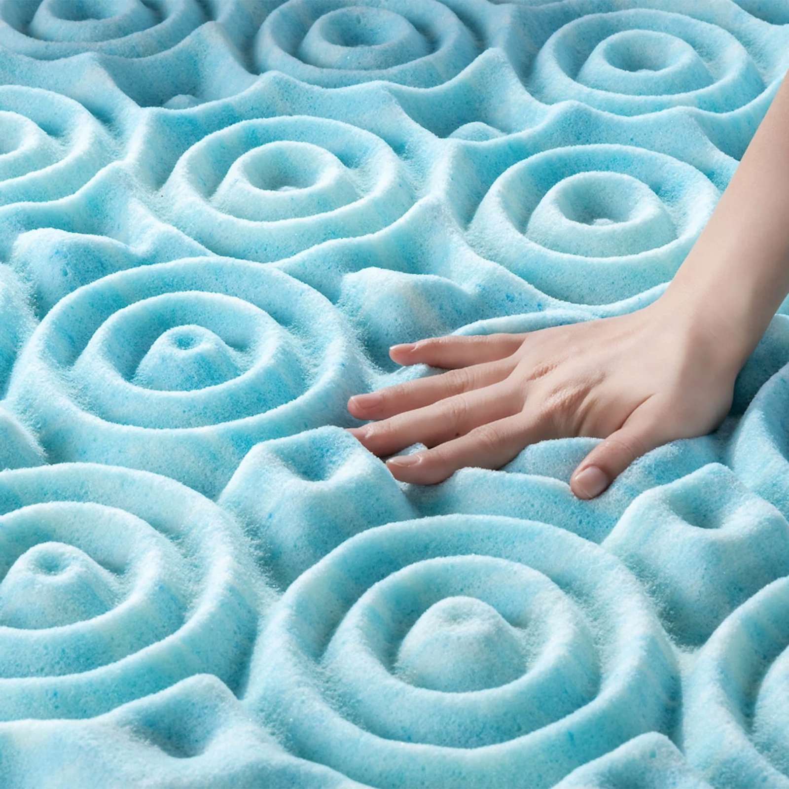2.5" 7-Zone Cooling Gel Memory Foam Mattress Topper