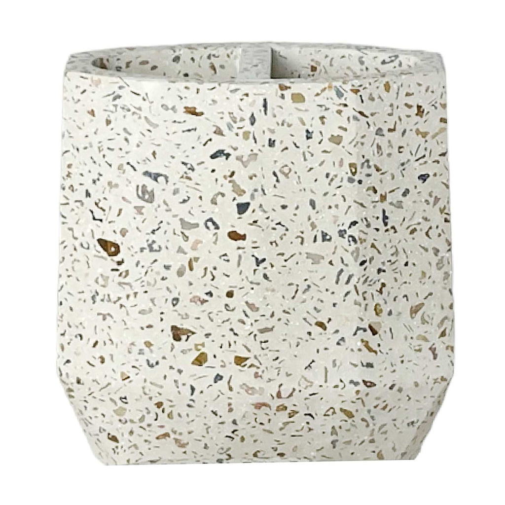Crosby St. 4-Piece Mica White Terrazzo Cement Bathroom Set